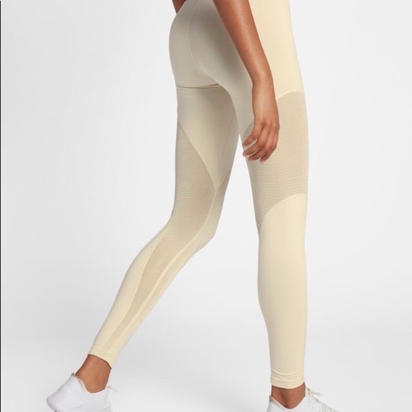 cream nike leggings